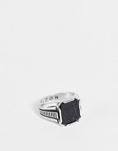 Серебристое кольцо в стиле ар-деко Icon Brand-Серебряный