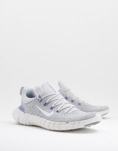 Светло-серые кроссовки Nike Running Free Run 5.0-Серый