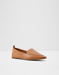 Мягкие лоферы коньячного цвета ALDO Orsoniflex-Коричневый цвет