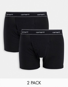 Набор из 2 черных хлопковых боксеров Carhartt WIP-Черный цвет