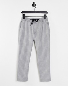 Серые джоггеры в полоску Topman-Серый