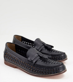 Черные лоферы с кисточками для широкой стопы KG Kurt Geiger Blake-Черный цвет