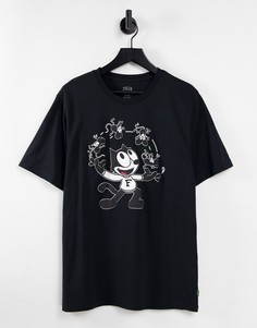 Черная футболка с крупным логотипом на груди из капсульной коллекции Levis x Felix The Cat-Черный цвет Levis®