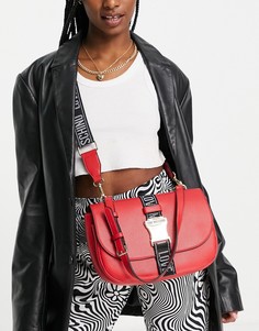 Красная сумка-сэтчел с надежной застежкой Love Moschino-Красный