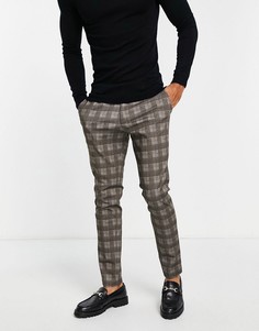 Светло-серые брюки в клетку Jack & Jones Intelligence-Серый