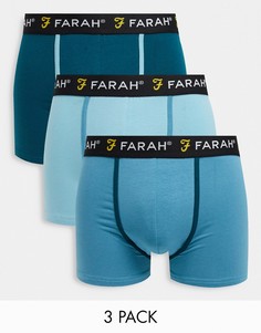Набор из 3 зеленых боксеров Farah Mariposa-Зеленый цвет