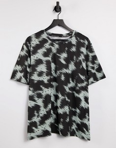 Oversized-футболка с размытым принтом Bolongaro Trevor Sport-Голубой