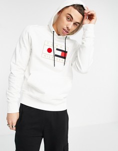 Худи из махровой ткани с принтом "Japan Tokyo" Tommy Hilfiger-Белый
