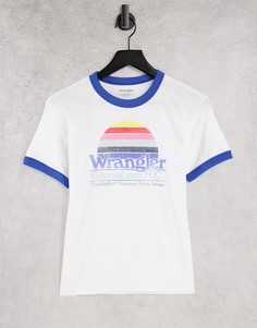 Белая свободная футболка с контрастной окантовкой Wrangler-Белый