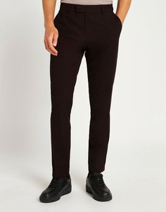 Бордовые узкие брюки River Island-Красный
