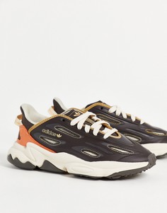 Коричневые кроссовки с оранжевой отделкой adidas Originals Celox-Коричневый цвет