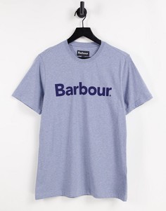 Синяя футболка с крупным логотипом Barbour Ardfern-Голубой