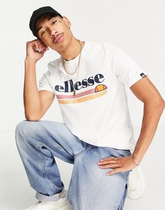 Белая футболка с логотипом на груди ellesse-Белый