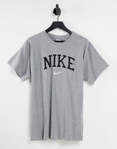 Серая oversized-футболка бойфренда с логотипом Nike Unisex Vintage-Серый