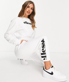 Белый комплект из короткого джемпера и джоггеров ellesse