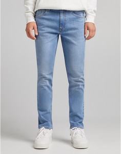 Синие узкие джинсы Bershka-Голубой