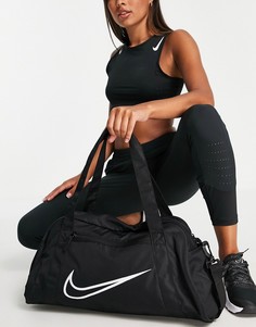 Черная спортивная сумка с логотипом-галочкой Nike Training-Черный цвет