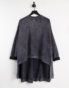 Oversized-свитшот We The Free by Free People Iggy-Черный цвет