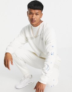 Светло-бежевый флисовый свитшот с логотипом-галочкой Nike Swoosh-Светло-бежевый цвет