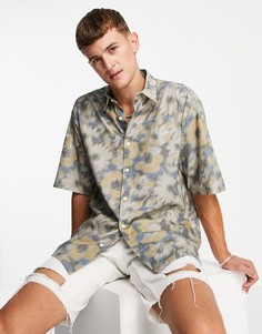 Рубашка свободного кроя с разноцветным цветочным принтом Topman-Разноцветный