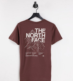 Коричневая футболка с контурным принтом The North Face Mountain – эксклюзивно для ASOS-Коричневый цвет