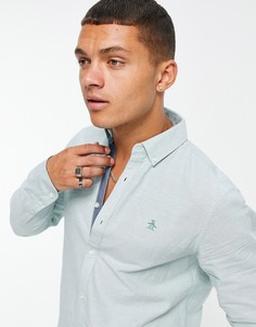 Оксфордская рубашка с длинными рукавами Original Penguin-Зеленый цвет