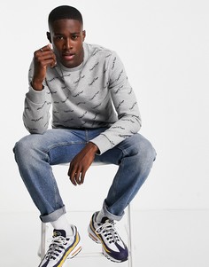 Свитшот с круглым вырезом и логотипом Original Penguin-Серый