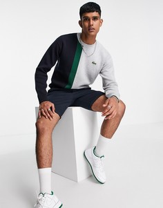 Джемпер в стиле колор блок с круглым вырезом Lacoste-Черный цвет