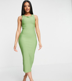 Бандажное платье-футляр миди зеленого цвета с перекрестными бретельками на спине Band Of Stars-Зеленый цвет