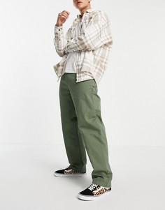 Суженные книзу брюки цвета хаки Carhartt WIP Wesley-Зеленый цвет