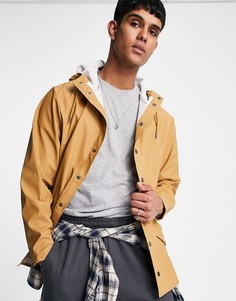 Светло-коричневая куртка с капюшоном Rains-Коричневый цвет