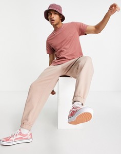 Бордовая футболка из органического хлопка классического кроя Topman-Красный