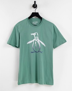 Футболка с принтом и эффектом деграде Original Penguin-Зеленый цвет