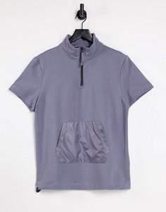 Серая футболка с карманом спереди Bolongaro Trevor Sport-Серый