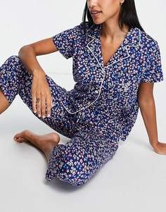 Синий пижамный комплект Lauren by Ralph Lauren-Голубой