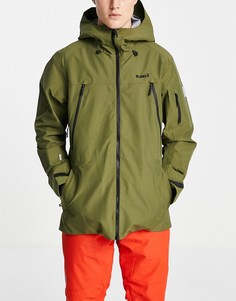 Горнолыжная куртка армейского зеленого цвета Planks Yeti Hunter Shell-Зеленый цвет