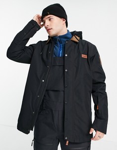 Черная горнолыжная куртка с воротником Planks Throw-Down-Черный цвет