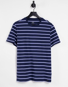 Полосатая футболка Lee-Темно-синий
