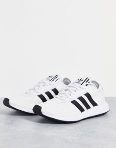 Белые кроссовки с черными вставками adidas Originals Swift Run X-Белый
