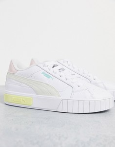 Бело-желтые кроссовки Puma Cali Star-Белый