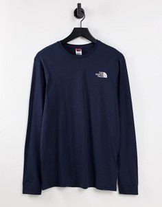 Темно-синяя футболка с длинным рукавом The North Face - Simple Dome-Темно-синий