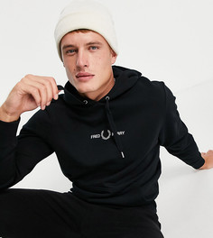 Черное худи с вышитым логотипом Fred Perry – эксклюзивно для ASOS-Черный цвет
