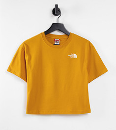 Желтая и белая укороченная футболка The North Face Simple Dome – эксклюзивно для ASOS-Желтый