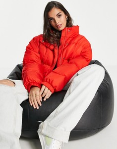 Красный пуховик в стиле oversized из переработанных материалов ASOS DESIGN-Голубой