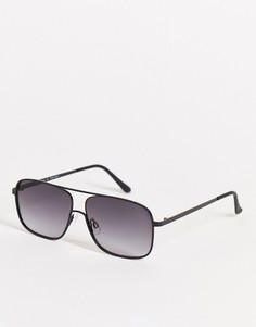 Черные солнцезащитные очки-авиаторы в стиле унисекс AJ Morgan-Черный цвет