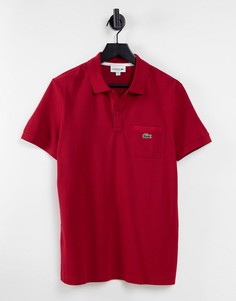 Футболка-поло с логотипом Lacoste-Красный