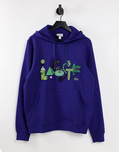 Худи с логотипом Lacoste-Голубой