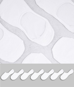 Набор из 7 пар белых невидимых носков Only & Sons-Белый
