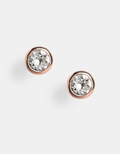 Серьги-гвоздики цвета розового золота с кристаллами Ted Baker Sinaa-Золотистый