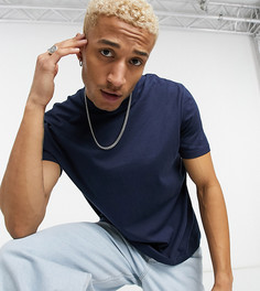 Темно-синяя свободная футболка из органического хлопка ASOS DESIGN-Темно-синий